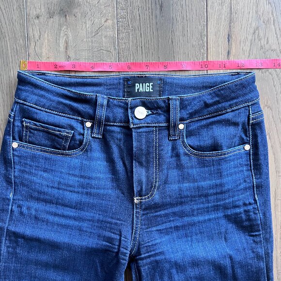 Paige Manhattan Bootcut Jeans Mid Rise Dark Wash Size 25 - Picture 5 of 6